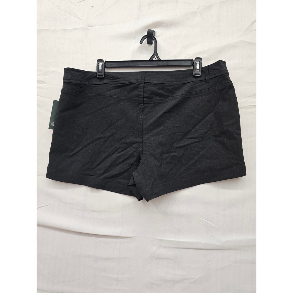 Wild Fable Womens Plus Size 1X Black Chino Shorts‎ Stretch 331 15 5776 NWT